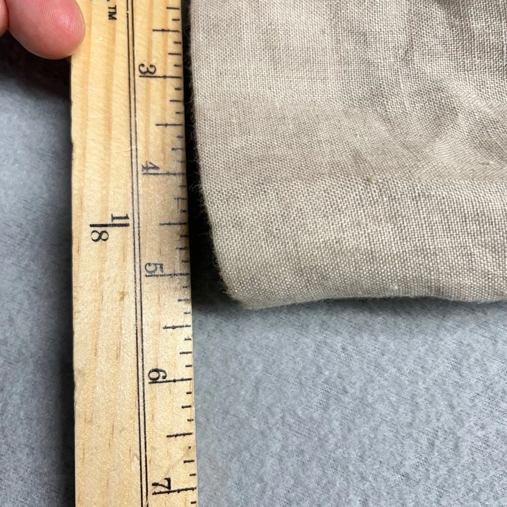 Valerie‎ Stevens Blazer Pure Linen Beige Oatmeal Two Button Suit Jacket coat